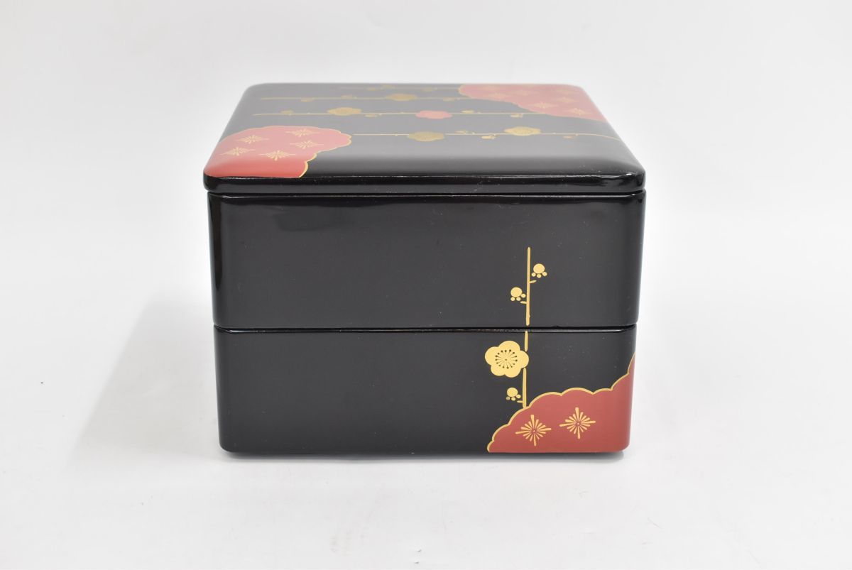501M 0525T10) 1円～ 未使用 特選 本うるし塗 木製品 本金蒔絵 錦梅