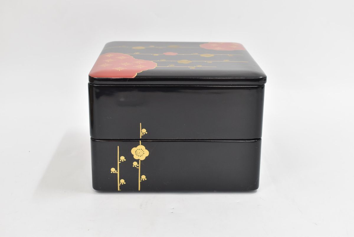 501M 0525T10) 1円～ 未使用 特選 本うるし塗 木製品 本金蒔絵 錦梅