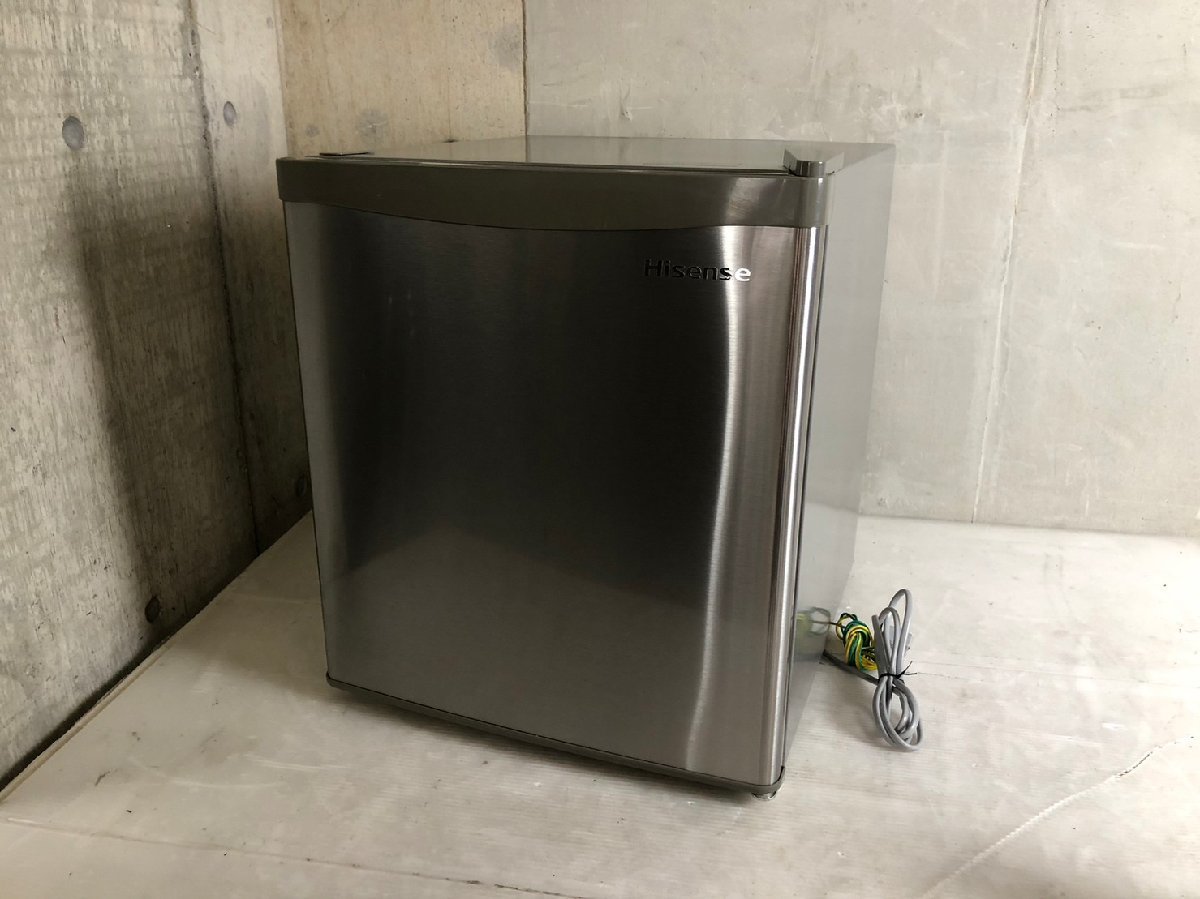 Hisense シルバー コンパクト冷蔵庫 TH050509 Hisense ハイセンス 1ドア冷蔵庫 HR-A42JWS 小型冷蔵庫