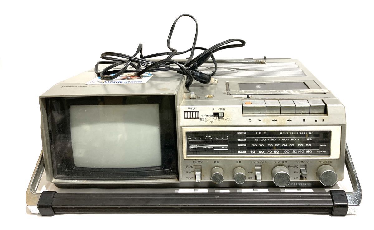 ☆ak-744 National pana color TH6-X30 カラーテレビ ラジオ カセット 
