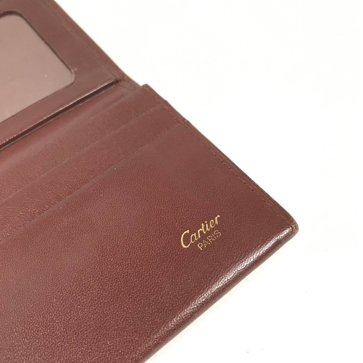 カルティエ】本物 Cartier 名刺入れ マストライン ボルドー カード
