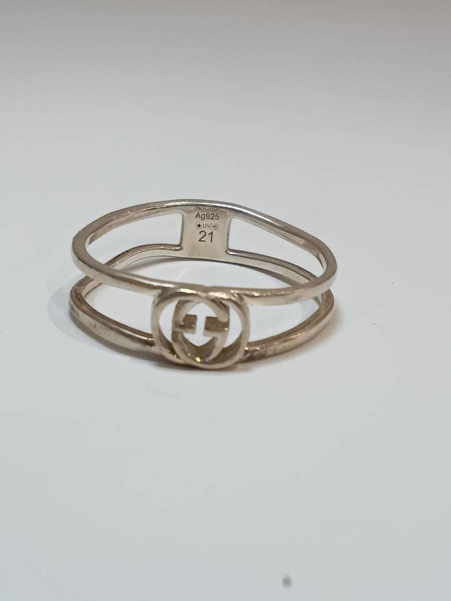 Gucci/グッチ/インターロッキングG/リング/指輪/シルバー/SV925/表記 