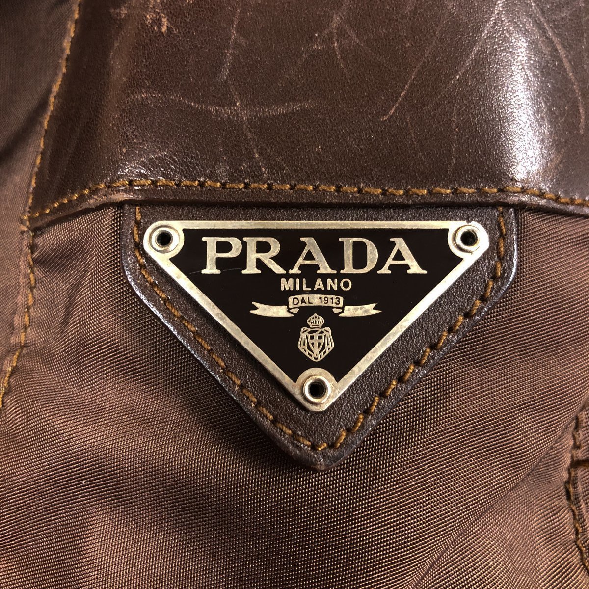ヴィンテージPRADA ショルダーバッグ メンズ レディース ブラウン