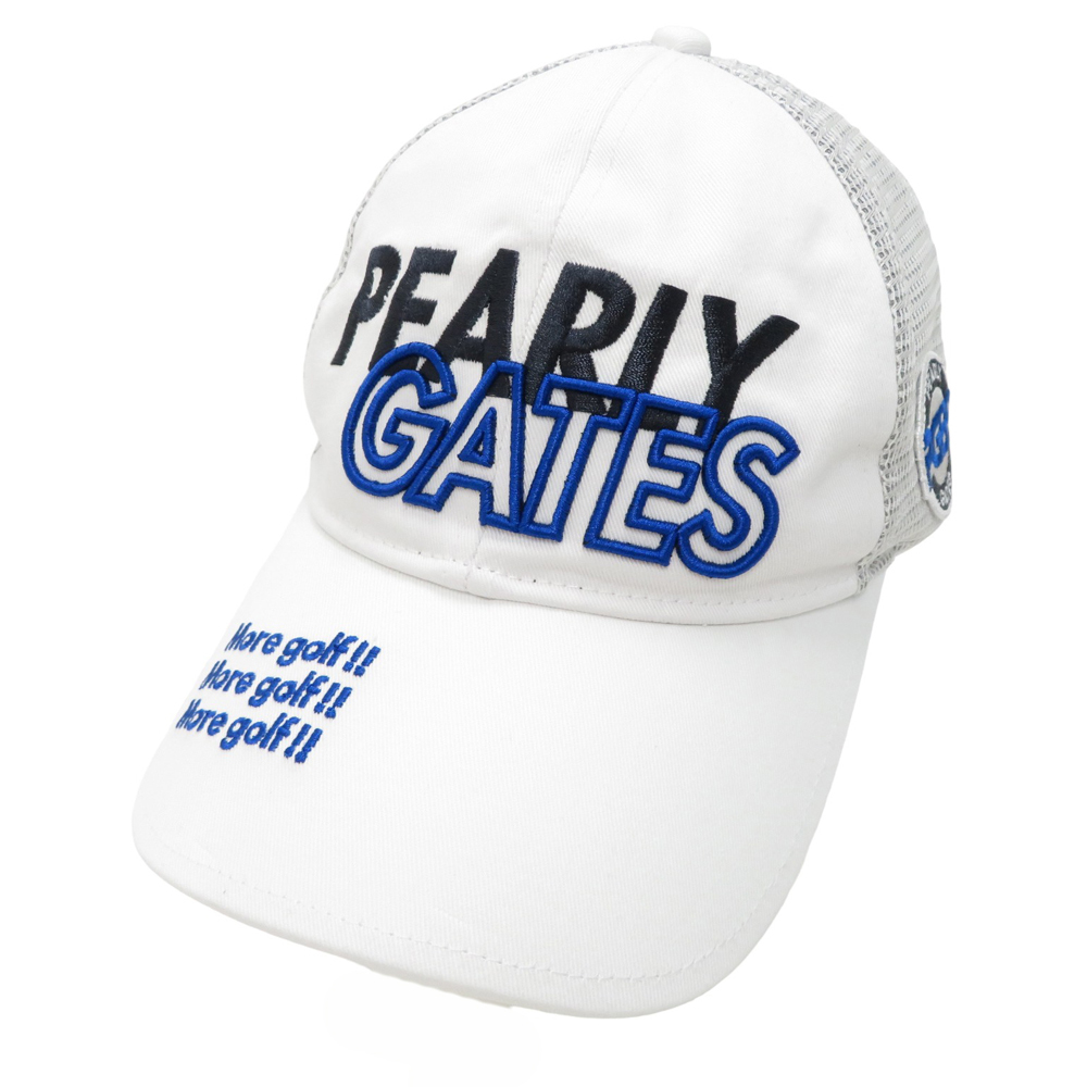 PEARLY GATES パーリーゲイツ 2021年モデル メッシュキャップ ワッペン ホワイト系 FR [240001963976] ゴルフウェア