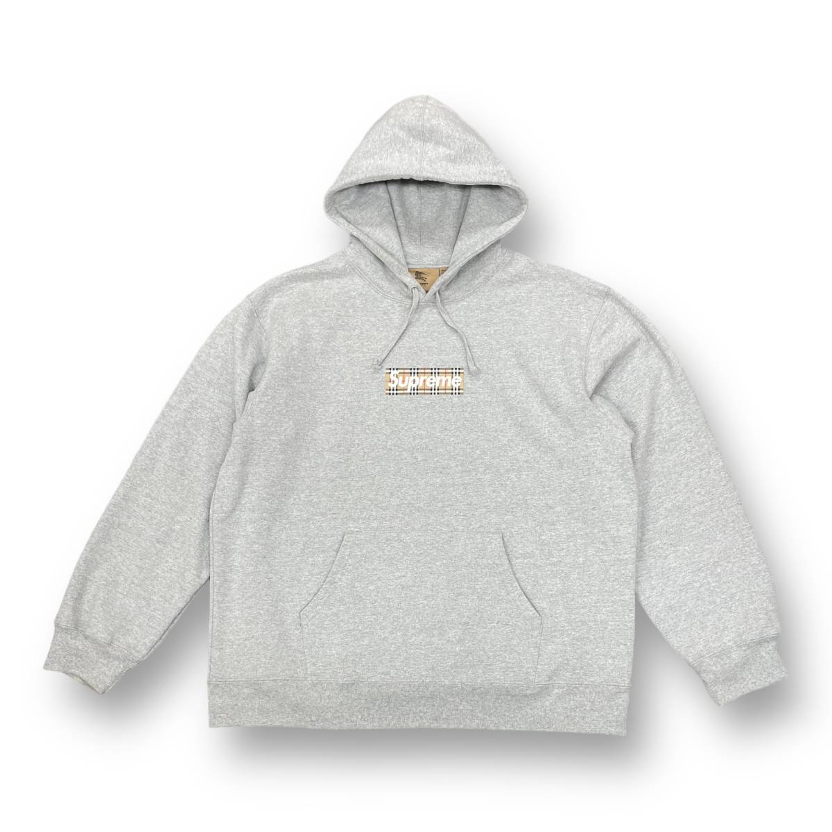 ● Supreme Burberry 22SS Box Logo Hooded Sweatshirt コラボ ボックス ロゴ スウェット フーディー パーカー シュプリーム バーバリー XL