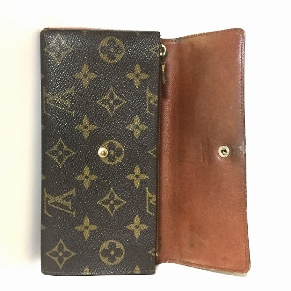 ルイヴィトン 長財布 モノグラム ポシェット モネ クレディ 旧サラ  