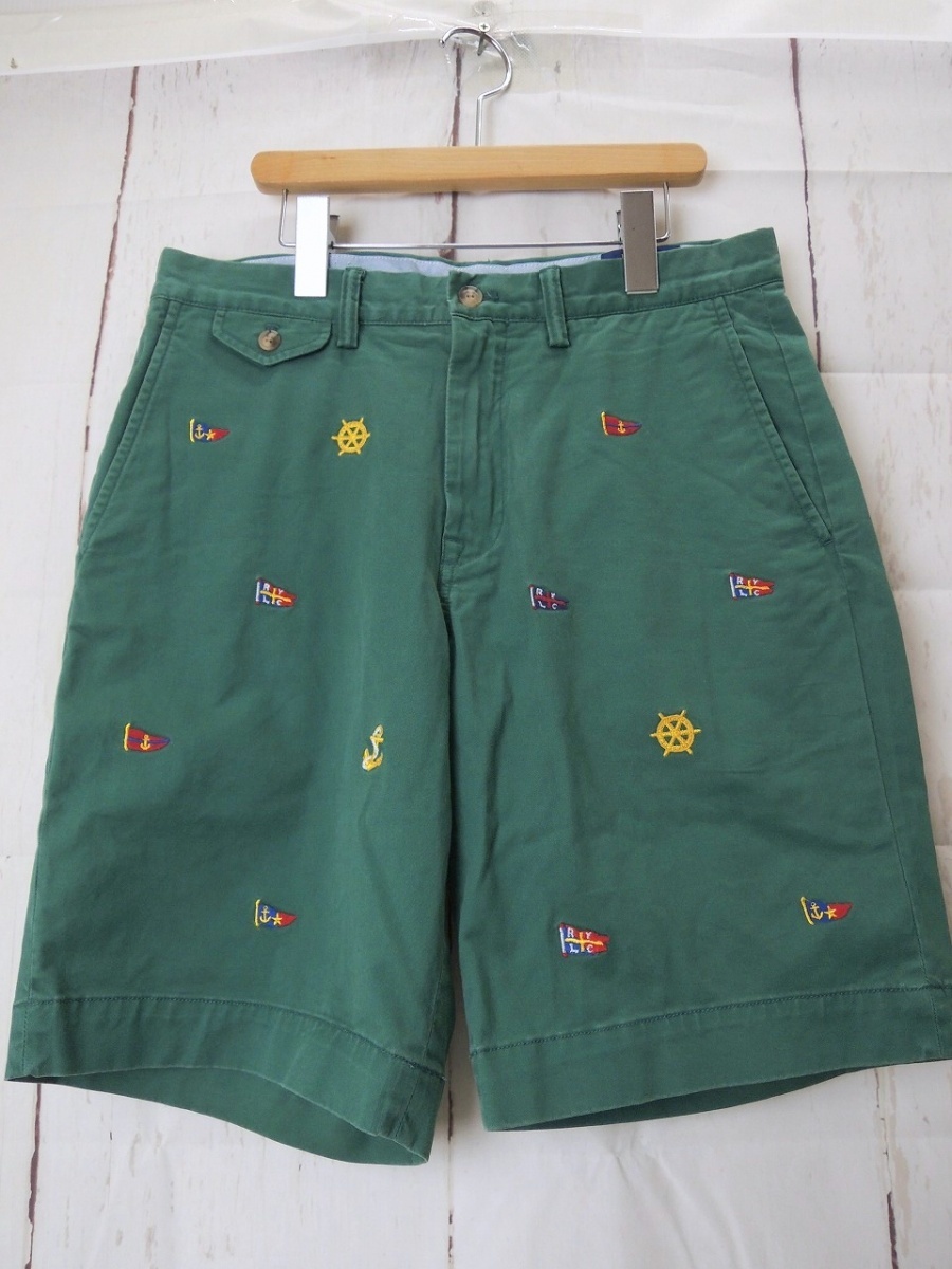 POLO RALPH LAUREN ポロ ラルフローレン 総柄ハーフパンツ グリーン 30