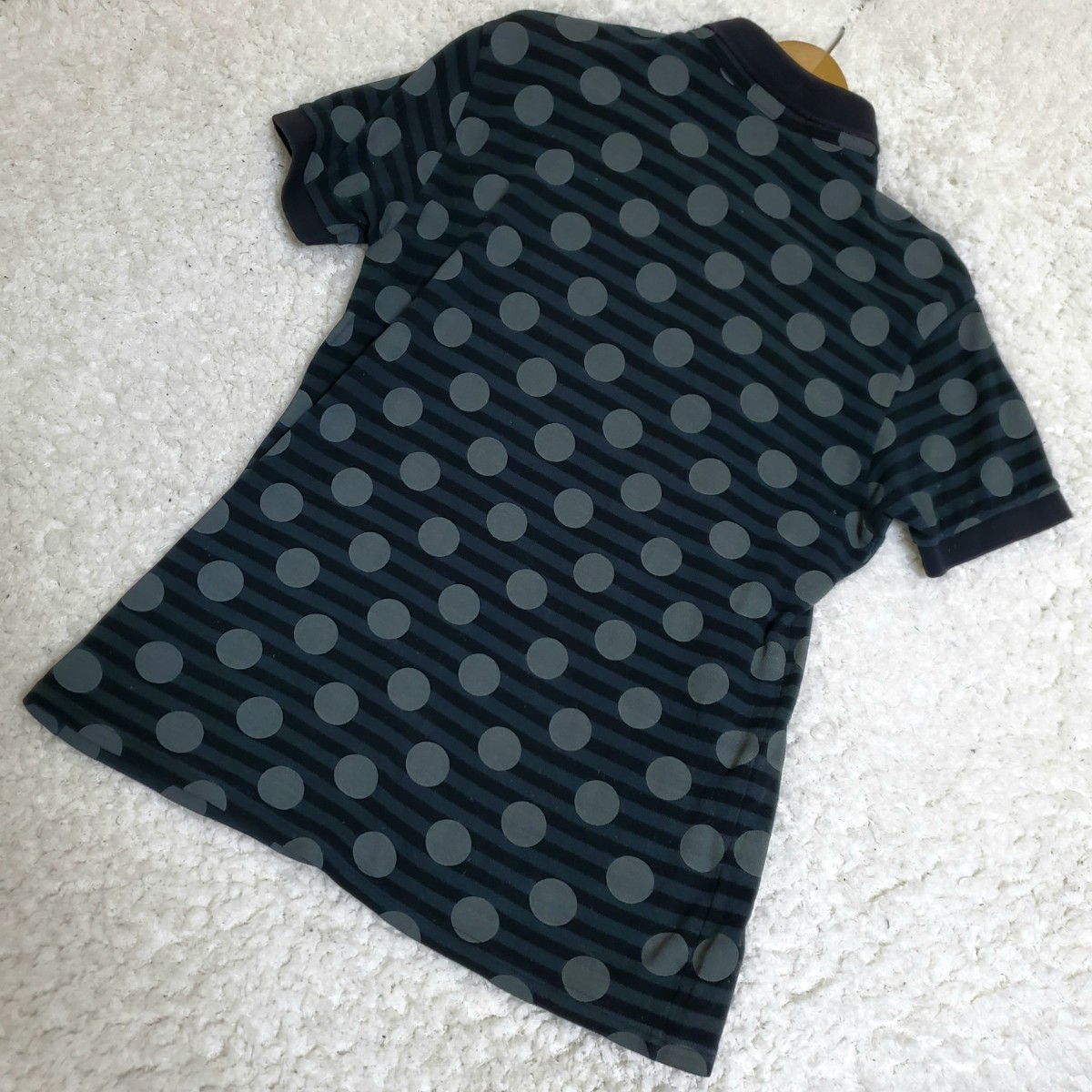 FRED PERRY/フレッドペリー Lサイズ 水玉ドットボーダー/総柄 鹿の子 