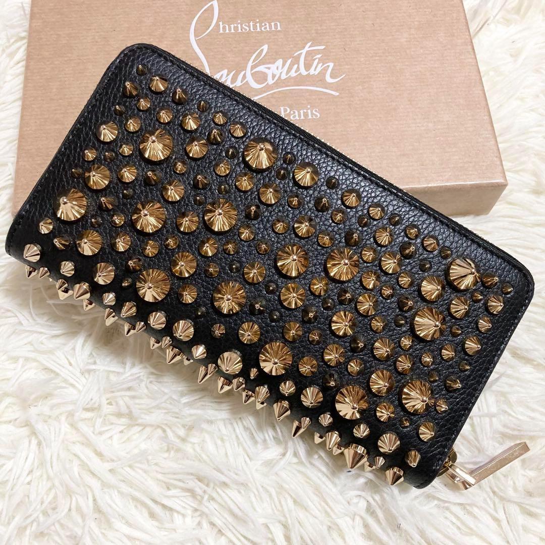 新型モデル クリスチャンルブタン Christian Louboutin 長財布 ラウンドファスナー ジップドウォレット ジッピーウォレット　パネトーネ 黒