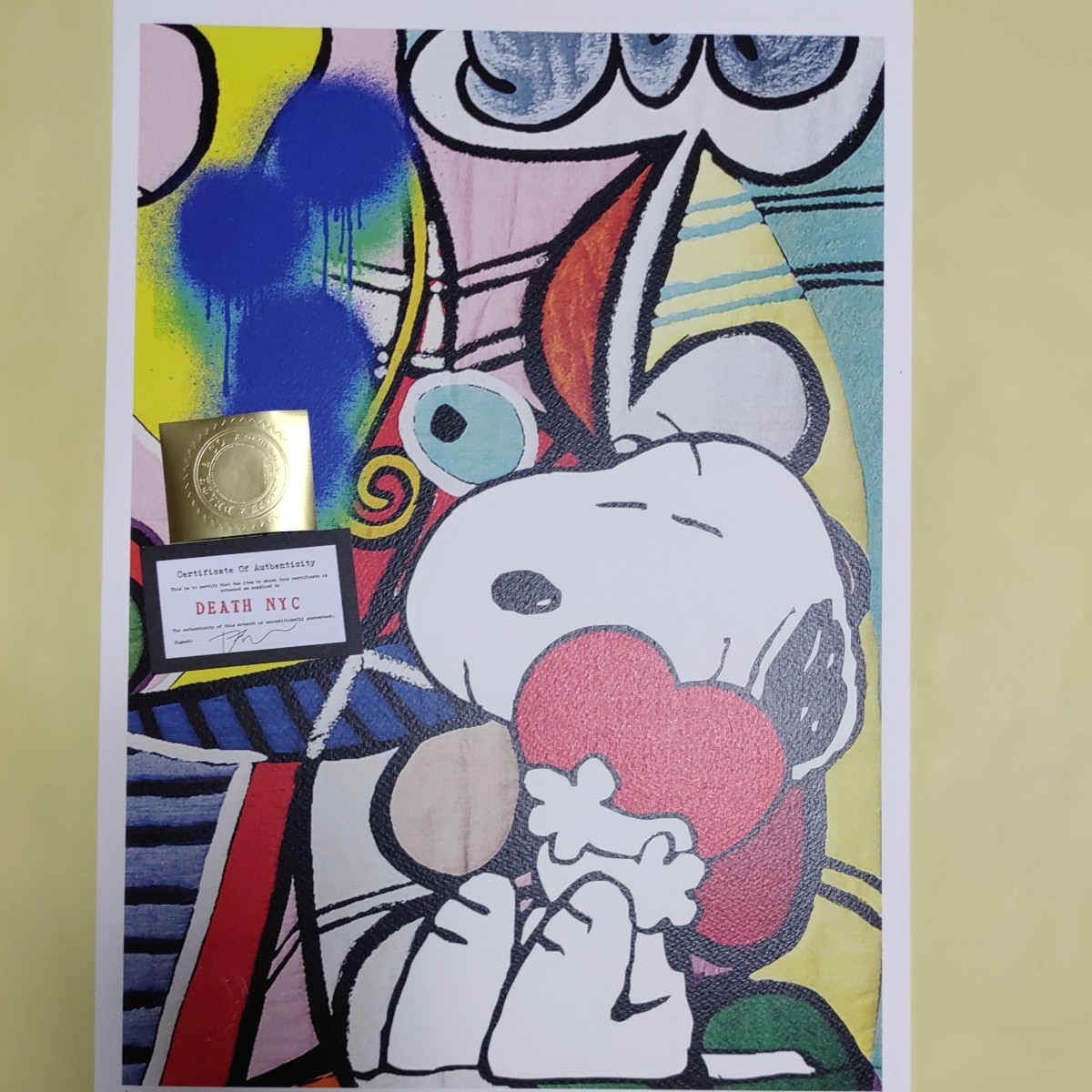 DEATH NYC 世界限定100枚 アートポスター SNOOPY スヌーピー ジョアン