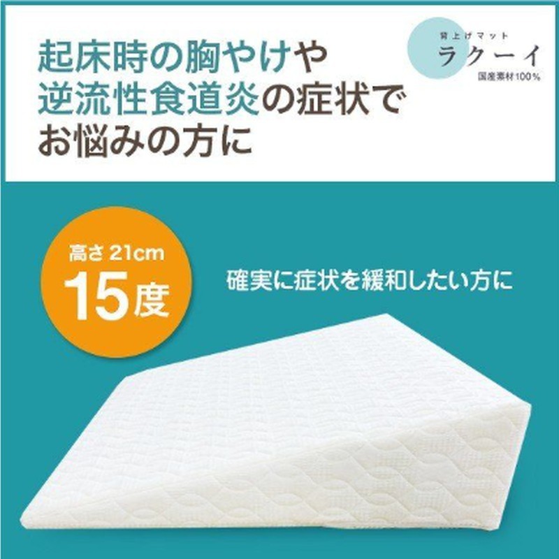 ミライズ ラクーイ15度 半身用傾斜マット 傾斜枕 日本製 未使用品 逆流