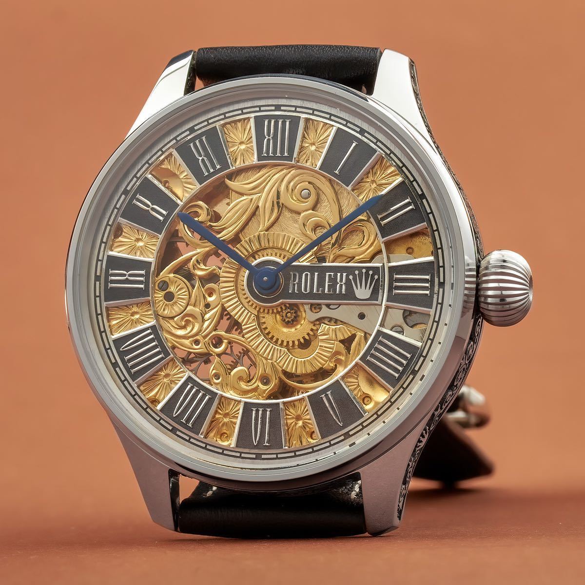 □激安即決！ヴィンテージROLEX懐中時計をアレンジした48mm 
