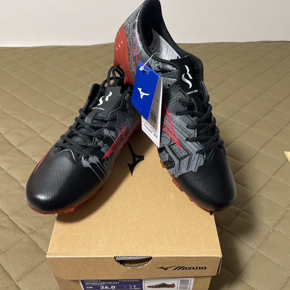 ミズノ サッカースパイク MIZUNO アルファ SR4 SELECT 25.5 セルヒオ
