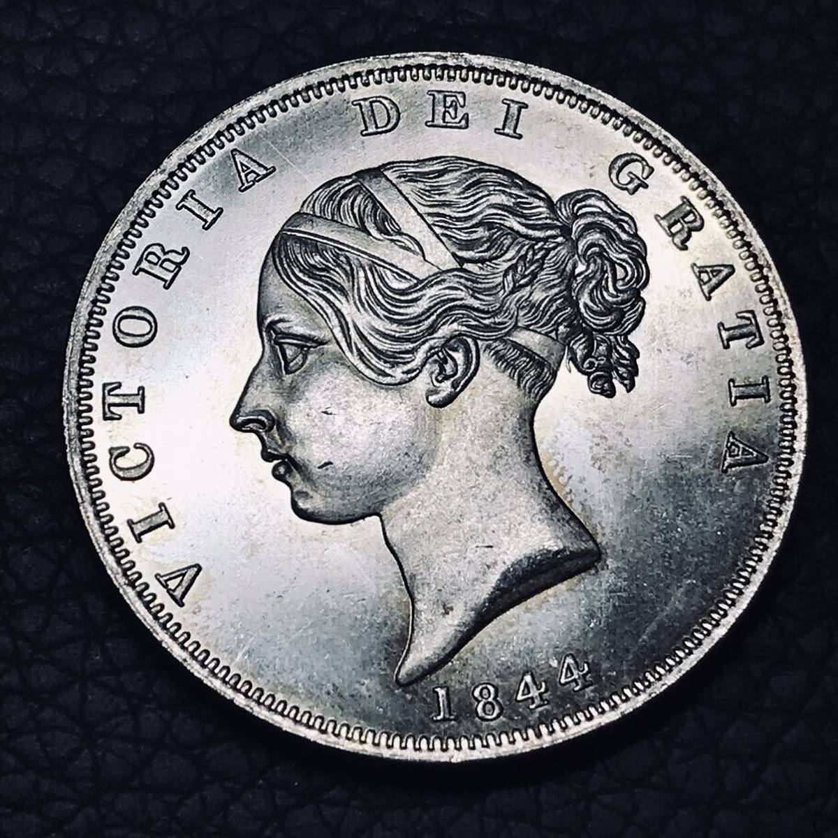 イギリス 銀貨 ビクトリア女王ヤングヘッド 6ペンス銀貨 1844年 