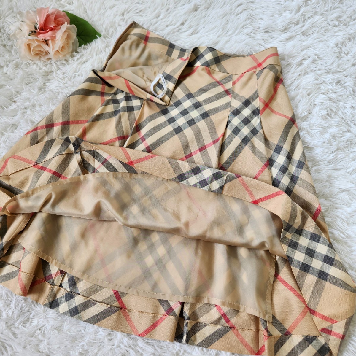 美品 バーバリー ロンドン【大きいサイズ 44 3L 15号 メガチェック 