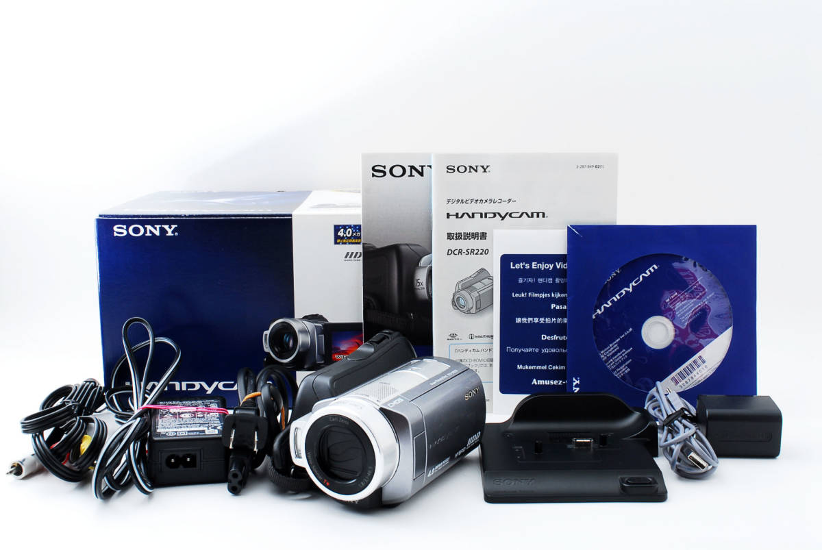 ★良品★ ソニー SONY デジタルビデオカメラ Handycam ハンディカム SR220 DCR-SR220 ★元箱付★ #7096