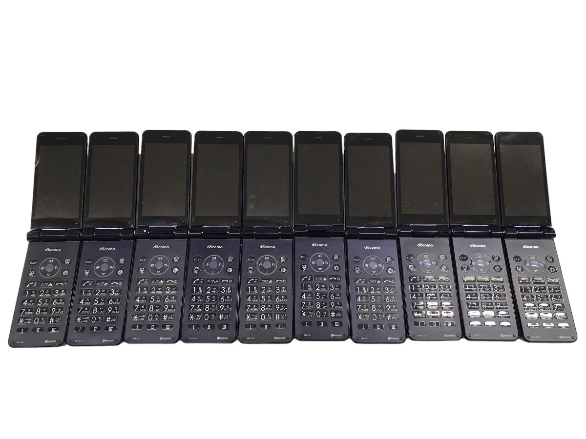 △ docomo ドコモ シャープ SHARP AQUOS SH-01J 10台 セット ガラケー