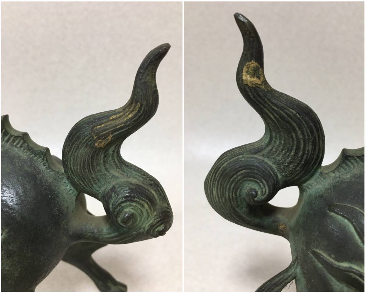 A752】青銅製 人間国宝 香取正彦 麒麟 香炉 香爐 置物 難あり 