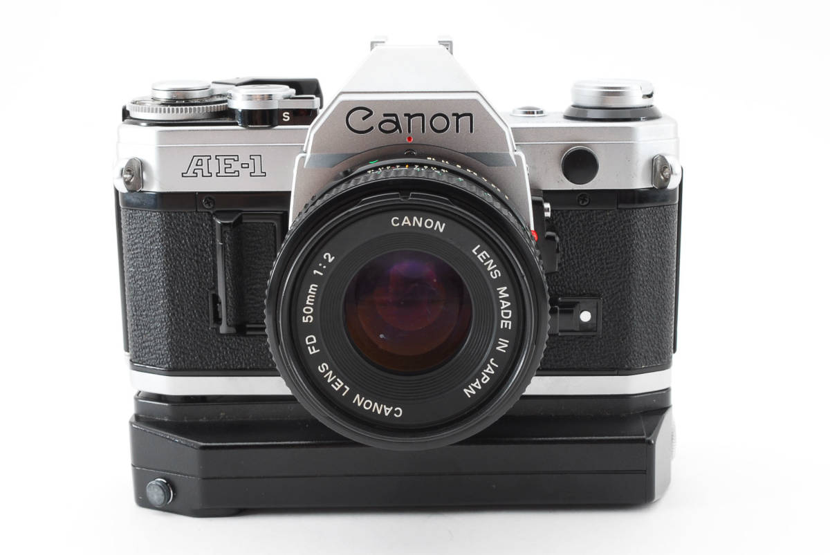 キャノン AE-1 FD 50mm F2 パワーワインダーセット ☆実用品☆ キャノン CANON AE-1 + NEW FD 50mm F2 + POWER WINDER