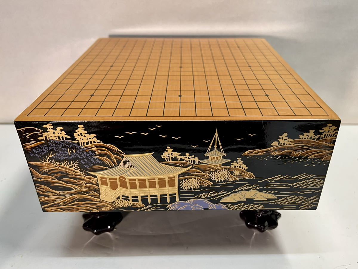 囲碁碁石 漆器碁笥 柳山 漆芸 柳山作