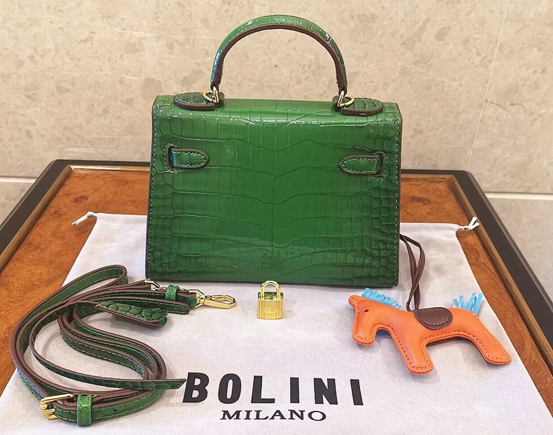 最高峰28万◇イタリア・ミラノ発*BOLINI・最上級牛革・クロコダイル