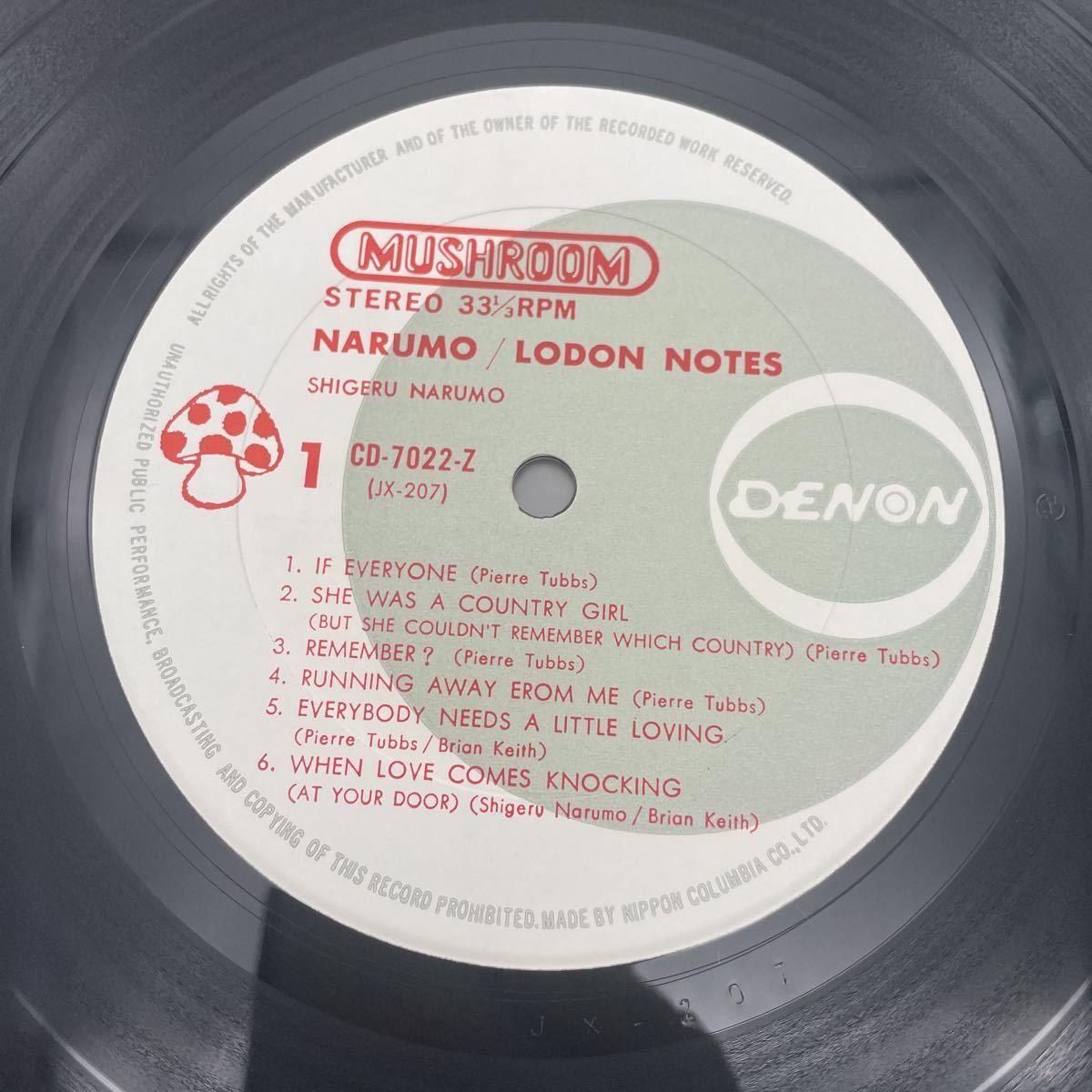 レコード NARUMO/LONDON NOTES アナログレコード