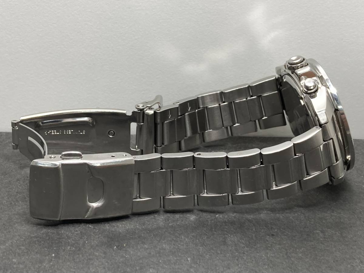 1円～稼働品・SEIKO/セイコー クロノグラフ 100M ネイビー文字盤 7T32 