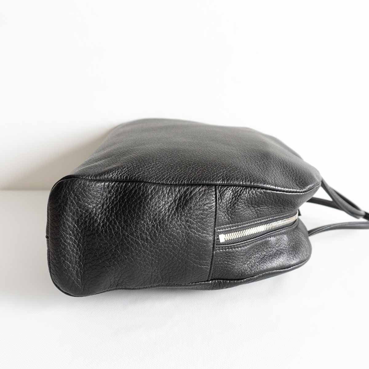 極美品】 ARTS&SCIENCE 【Deer leather School Bag M】ブラック