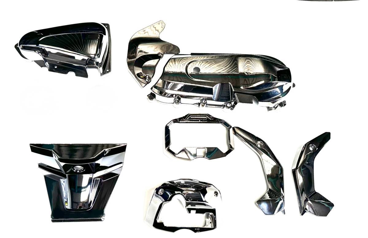 GM109 新品 ズーマーX ライトブラックメッキ カバーフルセット メーターカバー エンジンカバー ライトステーカバー ZOOMER-X
