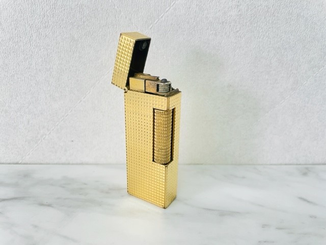 【F5339】dunhill ダンヒル ローラー ガスライター ゴールド 火花のみ確認