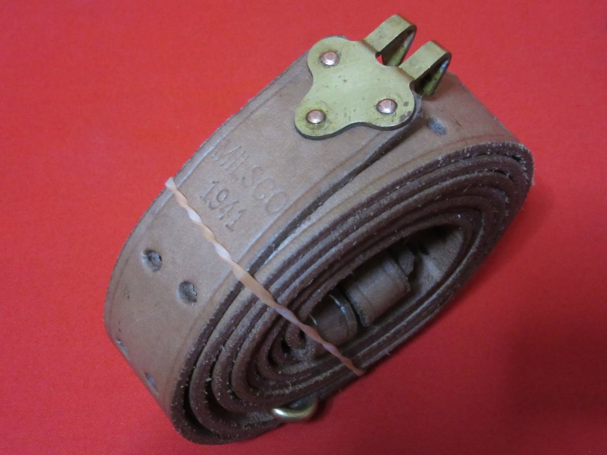 ＷＷ２米軍「Ｍ１９１８・BAR用革スリング」検・陸軍空挺M1ガーランド無可動銃