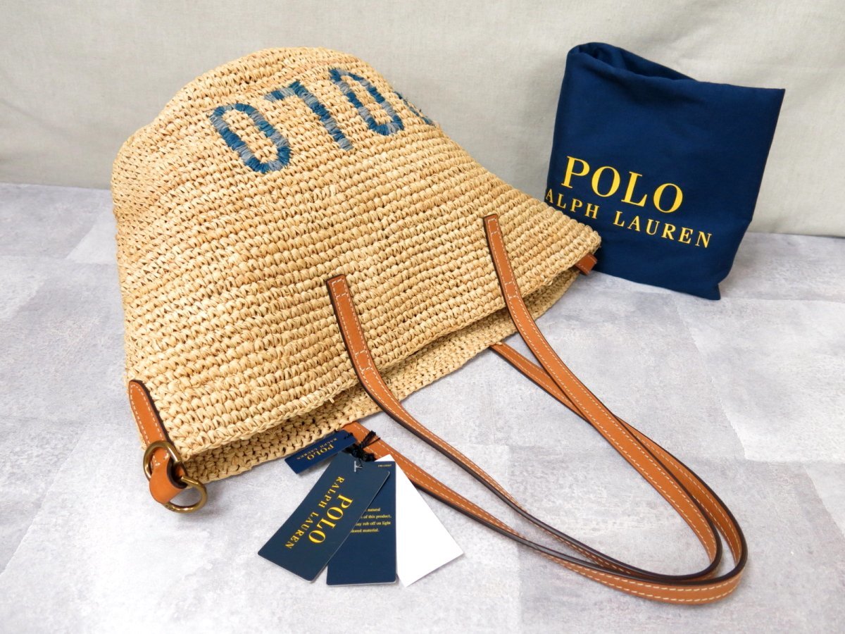 ○未使用○RALPH LAUREN ラルフローレン○ラフィア カーフ レザー 本革 
