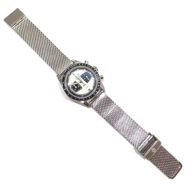 極美品☆YEMA Rallygraf Meca-Quartz Panda YMHF1580-BM クロノグラフ 