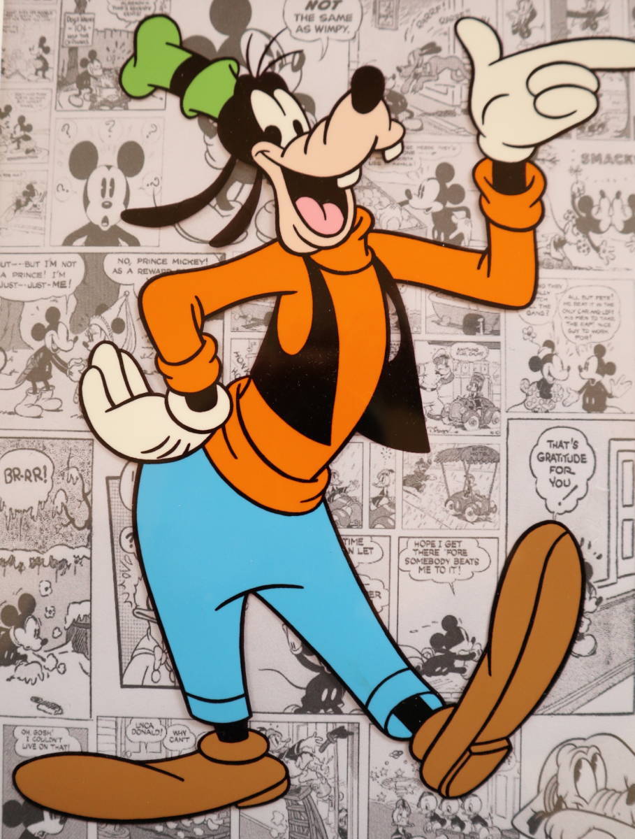 ★グーフィー Goofy★ディズニーDISNEY★最終値下げ★激安価格★大変貴重な手書きセル画★限定数 200枚★真作保証COA付★ディズニーDISNEY ディズニー グーフィー Disney DAKIN風 メイドイン香港 \u203b難有り
