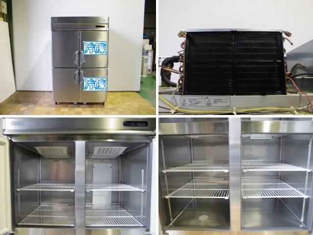 フクシマ業務用 4面冷凍庫 フクシマ 業務用縦型4ドア冷凍庫 URN-124FED3（