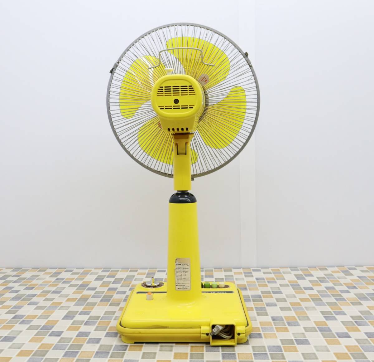 扇風機 昭和レトロ TOSHIBA 東芝 H-30D45Y 木目 黄色 扇風機 昭和