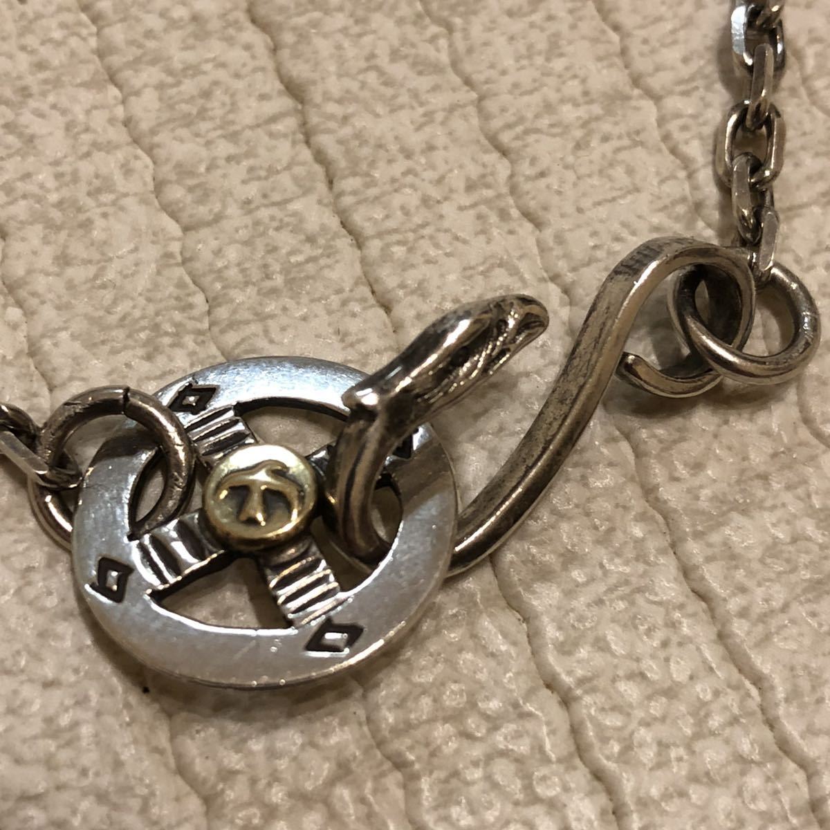 委託店購入 k18金メタル付きSVメディスンホイール & SVイーグルフック  