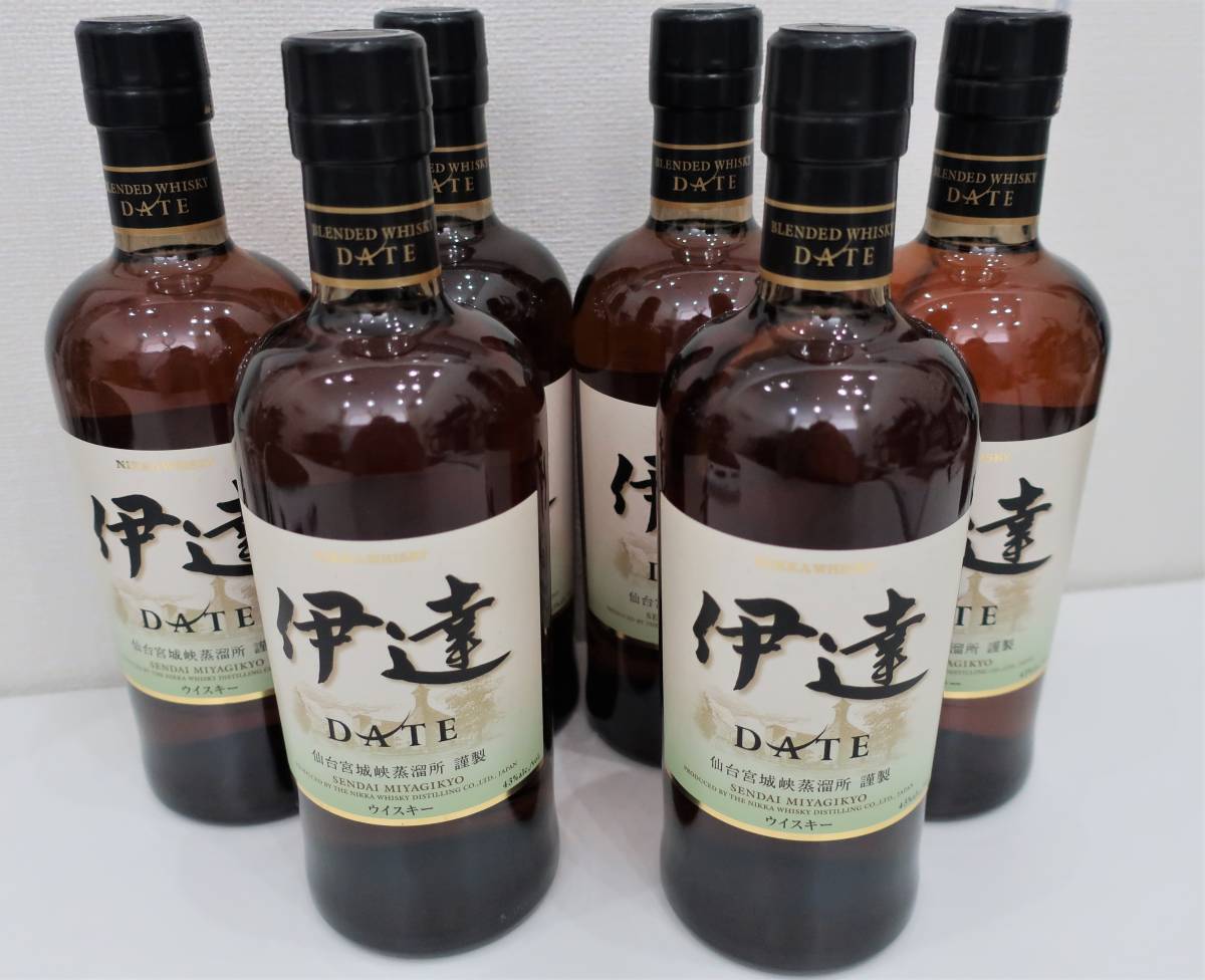 新品，限定セール 6本 未開栓 NIKKA WHISKY ニッカ ウイスキー 伊達 DATE 仙台宮城峡蒸留所 謹製 700ml 43％ ジャパニーズ 富 003(日本)｜売買されたオークション情報、yahooの商品情報をアーカイブ公開 - オークファン 日本