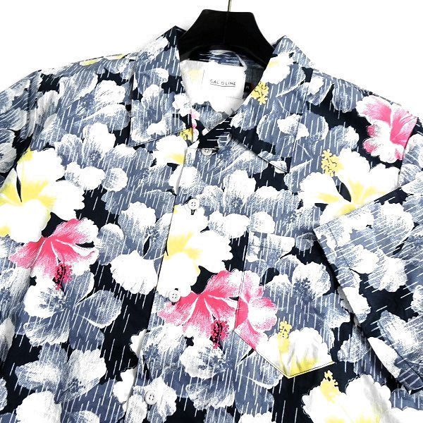 □CAL O LINE キャルオーライン 新品 定価3.5万 日本製 半袖 アロハ 