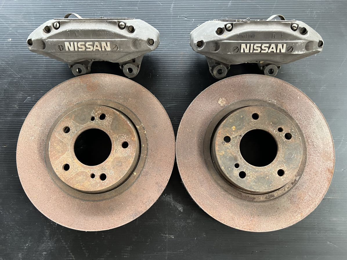 スカイライン ECR33 フロント4POTキャリパー・ローター※ 日産用