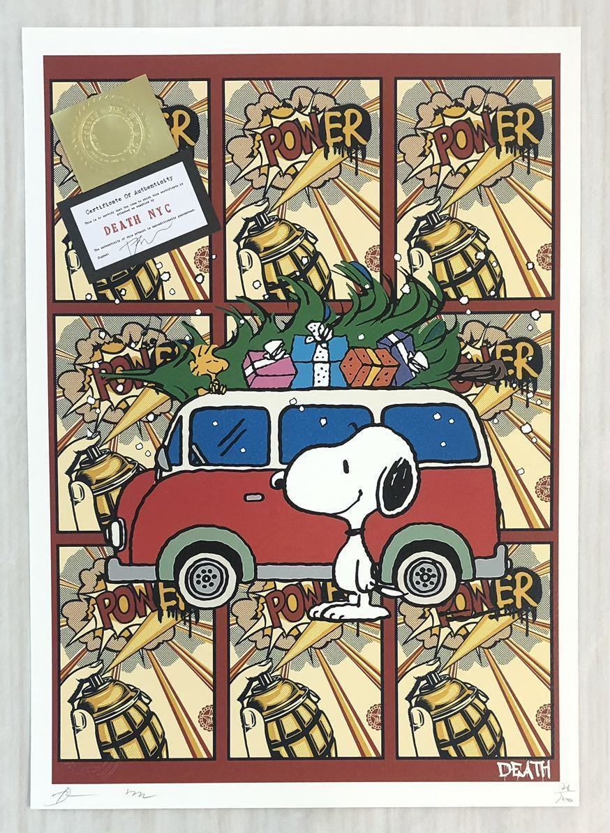 DEATH NYC 世界限定100枚 アートポスター スヌーピー SNOOPY トム