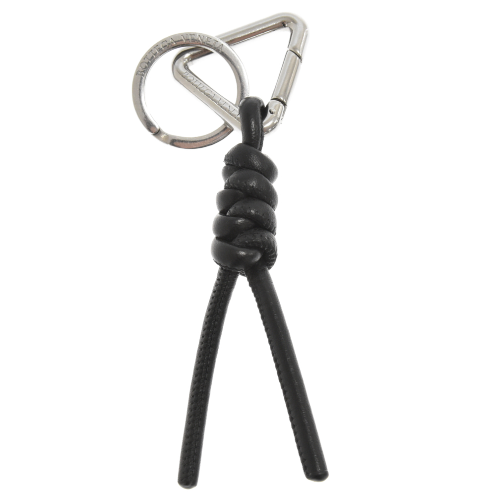 BOTTEGA VENETA ボッテガヴェネタ トライアングルレザーキーリング ブラック