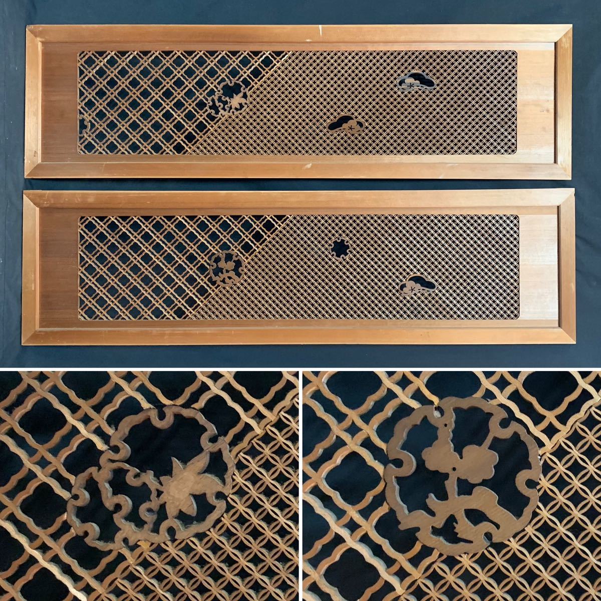 欄間 一対 松竹梅 建具 【公式通販】