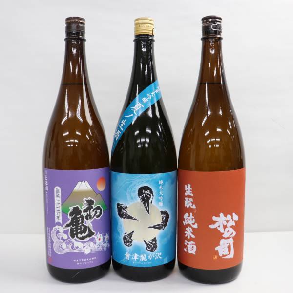 1円~【3本セット】日本酒各種(初亀 プレミアム 15度 1800ml 製造23.03 蔵出23.05 等)G23F210031