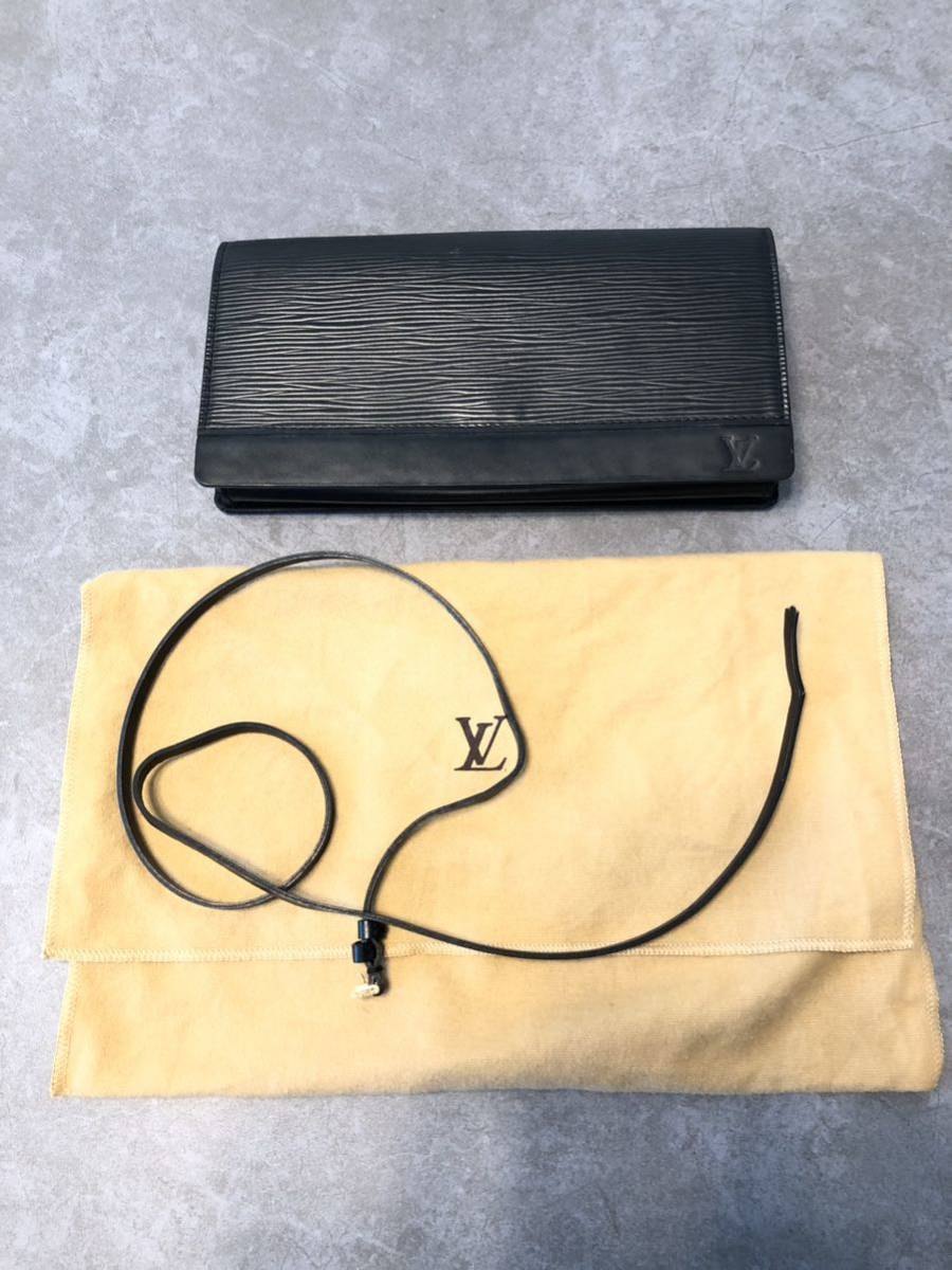 1円 LOUIS VUITTON ルイヴィトン エピ オンフルール M52732 ショルダーバッグ ポシェット ブラック 黒 保存袋