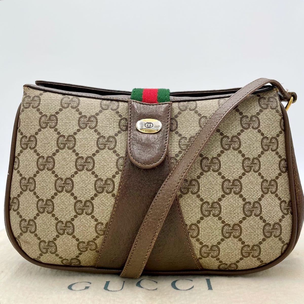 販売純正 《美品》オールドグッチ GUCCI ショルダーバッグ ポーチ GG 