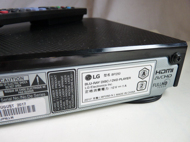 LG BP250 ブルーレイプレーヤー ◇LGエレクトロニクス Blu-ray/DVD