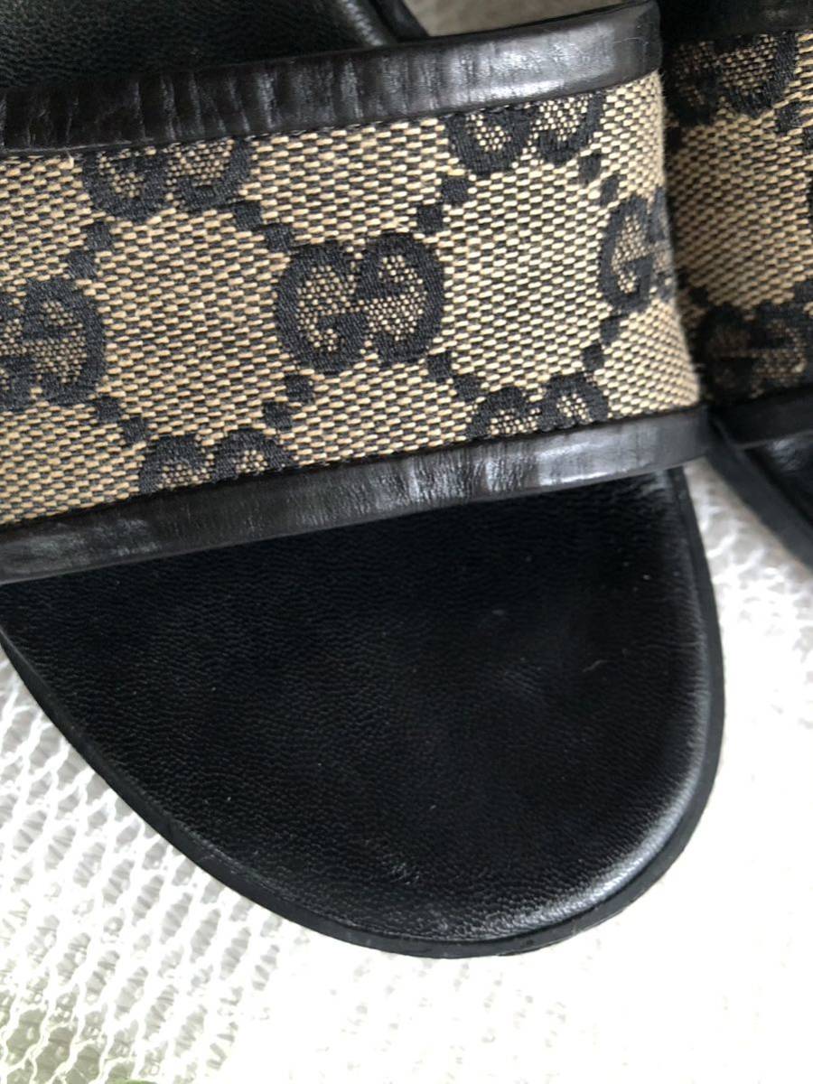 越後水草】◇GUCCI◇グッチ◇GG柄 キャンバス◇チャンキーヒール