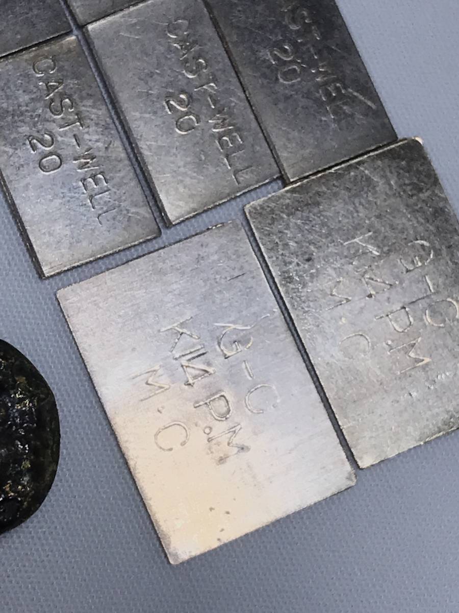 キャストウェル20% K14 M.C プラスメタル 歯科鋳造用14カラット 金合金用プラスメタル 金 金パラ パラジウム ボタン 歯科用 総重量約21.7g