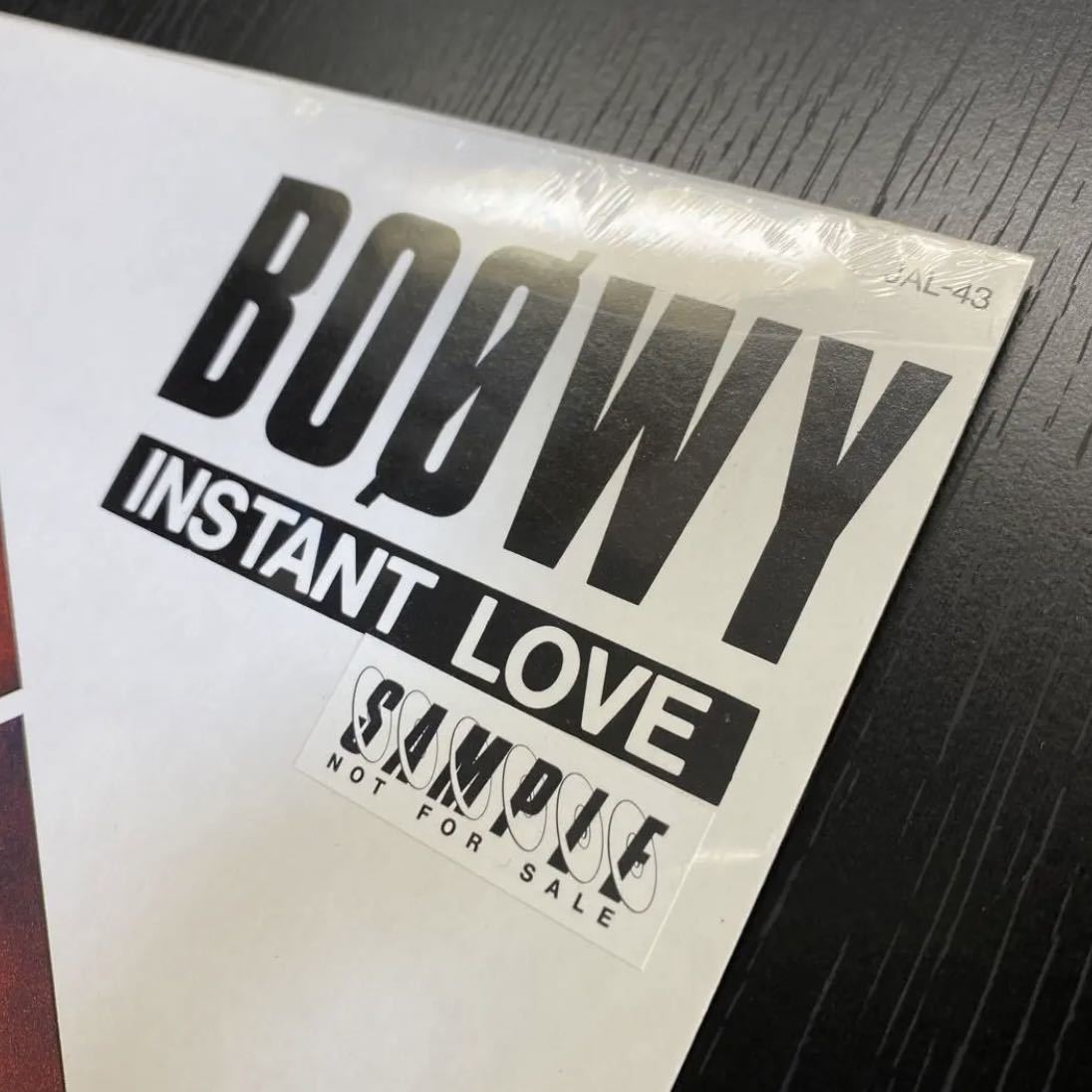 BOOWY　/　INSTANT LOVE　SAMPLE　新品未開封　/　氷室京介 BOOWY INSTANT LOVE オリジナル盤 プロモ盤 レコード 氷室京介 布袋